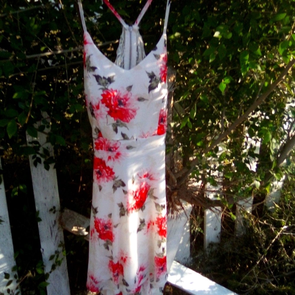 Women's dress mid length front side long length